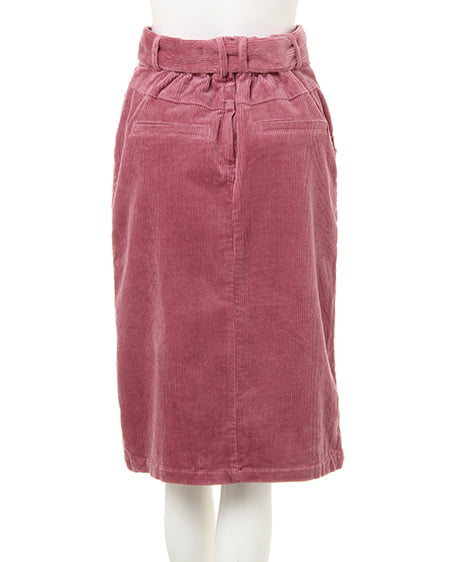 INGNI(イング) ベルト付/コーデュロイナロースカート ピンク