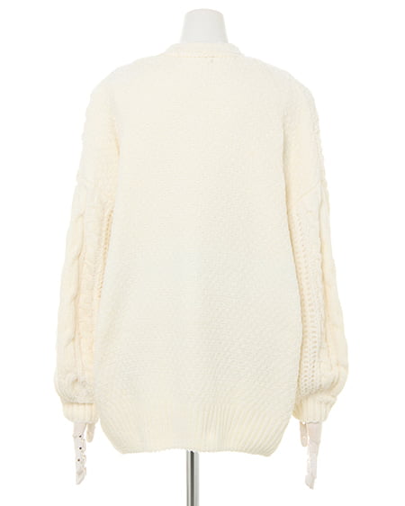 INGNI(イング) ブライトモールミドル丈カーディガン オフホワイト