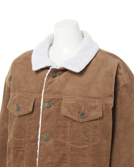 INGNI(イング) コーデュロイ裏ボアBIG Gジャン モカ