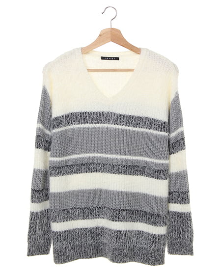 【秋の新作】【WEB先行】3カラーボーダーニット