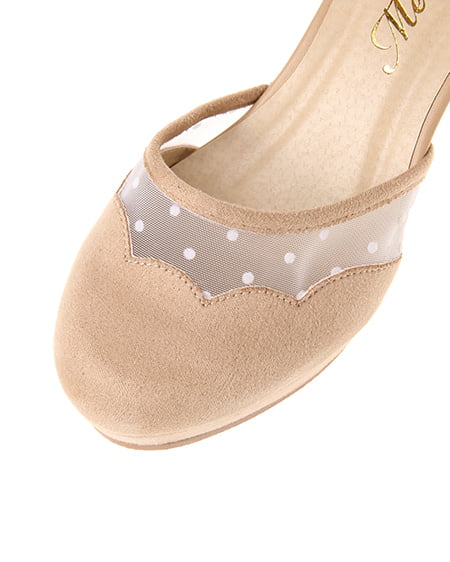 INGNI(イング) スカラップパンプス ベージュ