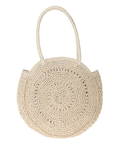 INGNI(イング) タッセル付サークルペーパーバッグ ナチュラル