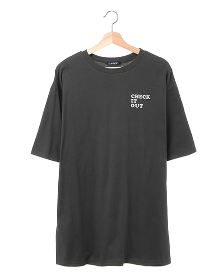 胸ラメロゴチュニック／Tシャツ