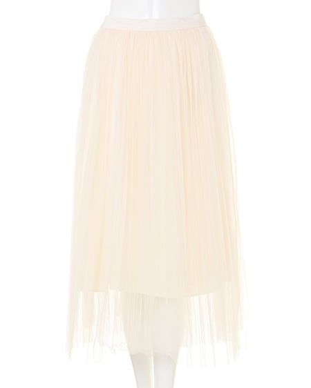 INGNI(イング) チュールプリーツ/スカート オフホワイト
