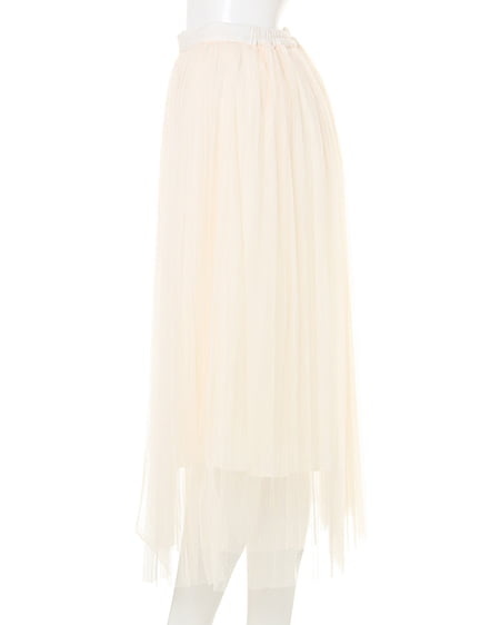 INGNI(イング) チュールプリーツ/スカート オフホワイト
