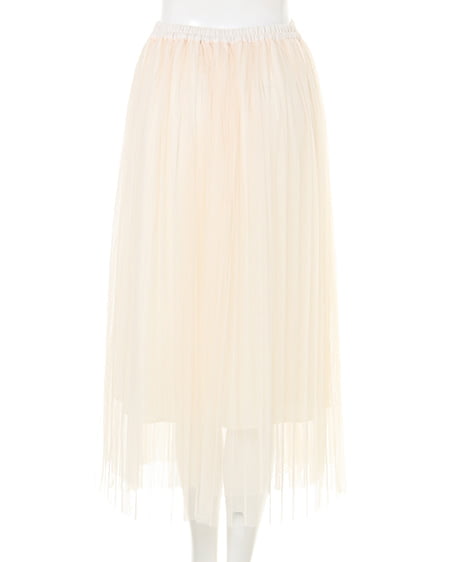INGNI(イング) チュールプリーツ/スカート オフホワイト