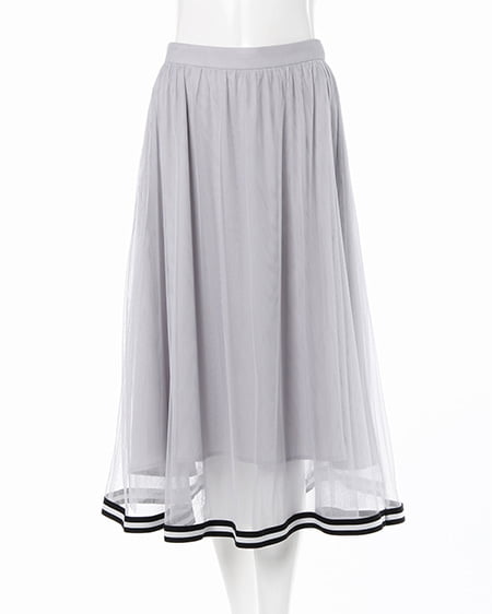 【春の新作】裾ラインチュール／スカート
