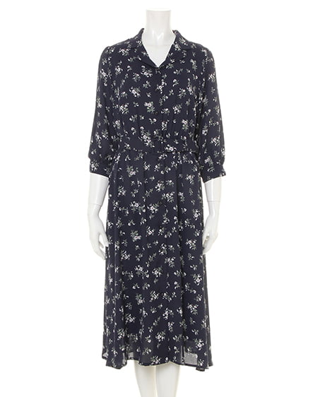 INGNI(イング) 開襟花柄JZ/ワンピース コン