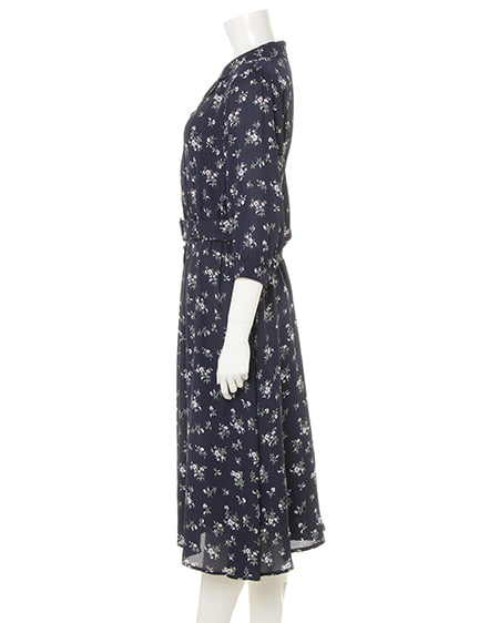 INGNI(イング) 開襟花柄JZ/ワンピース コン