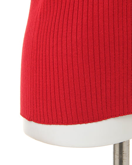 INGNI(イング) リブVネックカーディガン アカ