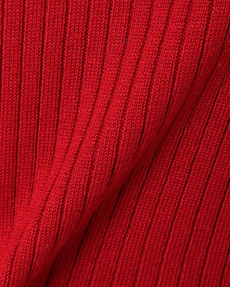 INGNI(イング) リブVネックカーディガン アカ