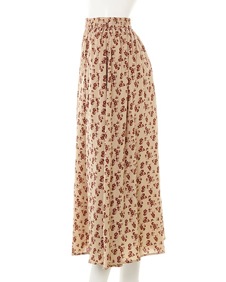 INGNI(イング) 花柄ギャザー/スカート ベージュ