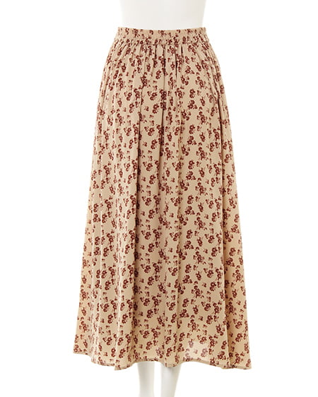 INGNI(イング) 花柄ギャザー/スカート ベージュ