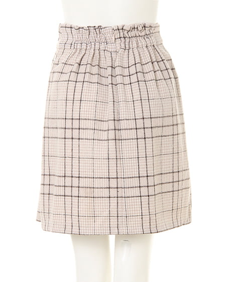 INGNI(イング) ビット付起毛チェック柄台形/スカート アイボリー