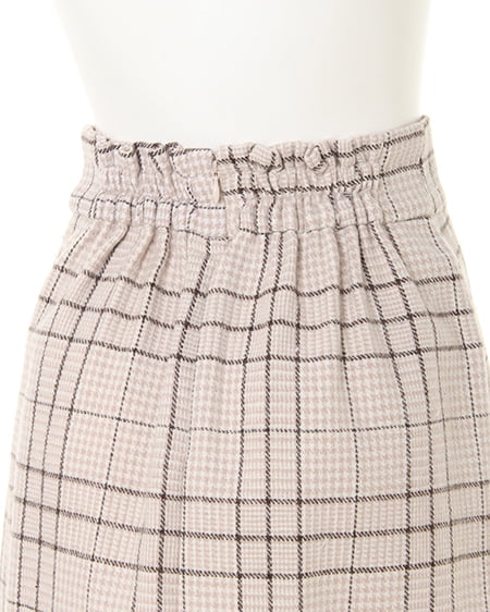 INGNI(イング) ビット付起毛チェック柄台形/スカート アイボリー