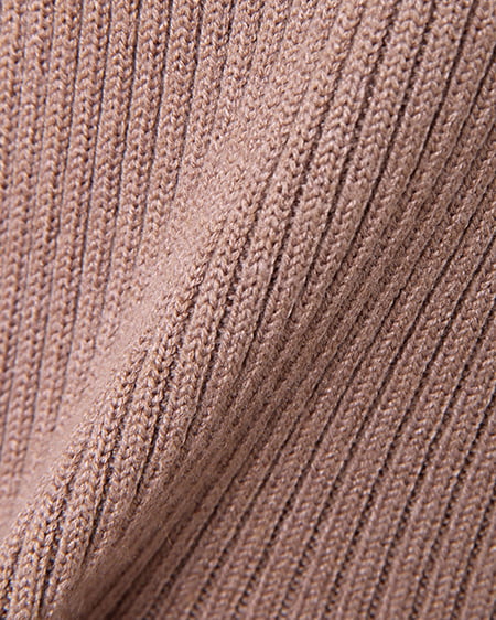 INGNI(イング) 袖パールケーブルニット モカ