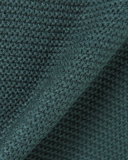 INGNI(イング) ガーターバイカラードルマンニット グリーン/クロ