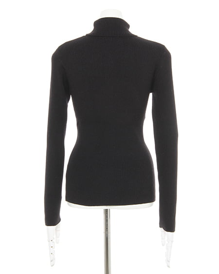 INGNI(イング) リブタートルニット クロ