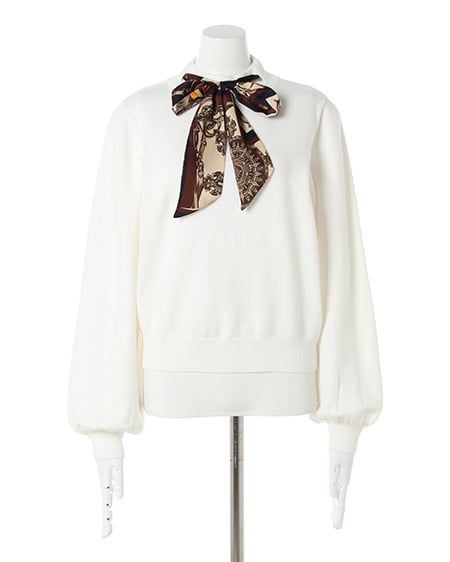 INGNI(イング) スカーフ付ニット オフホワイト