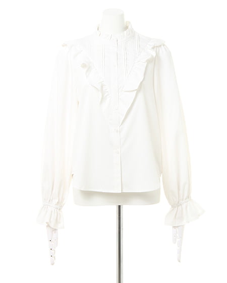 INGNI(イング) Vフリルピンタック/ブラウス オフホワイト