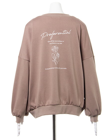 INGNI(イング) バックロゴ/スウェットプルオーバー モカ