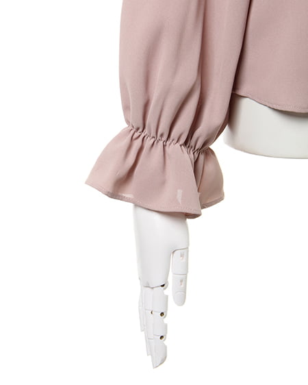 INGNI(イング) ブローチ付フリル/ブラウス ピンク