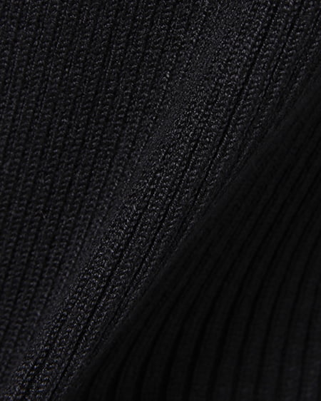 INGNI(イング) ボウタイパール付ニット クロ