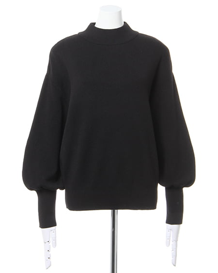 INGNI(イング) ハイネック/マトンスリーブニット クロ