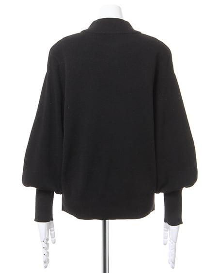 INGNI(イング) ハイネック/マトンスリーブニット クロ