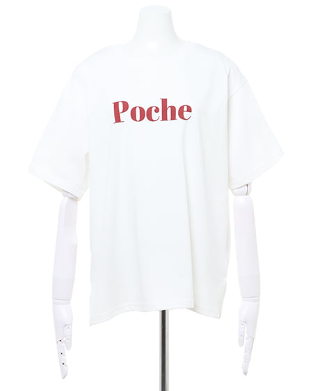 INGNI(イング) sweetロゴTシャツ オフホワイト/アカ