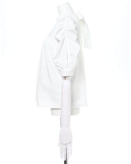 INGNI(イング) Backリボンハイネック/ブラウス オフホワイト