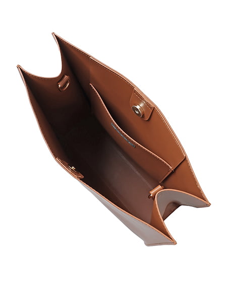 INGNI(イング) ワイドハンドルショルダーバッグ キャメル