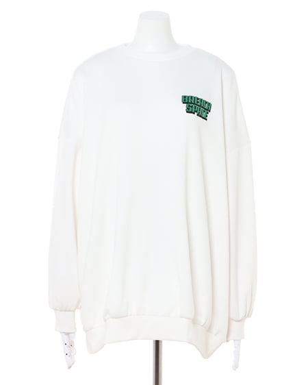 INGNI(イング) Backチェッカーサークルロゴスウェット/チュニックトップス オフホワイト