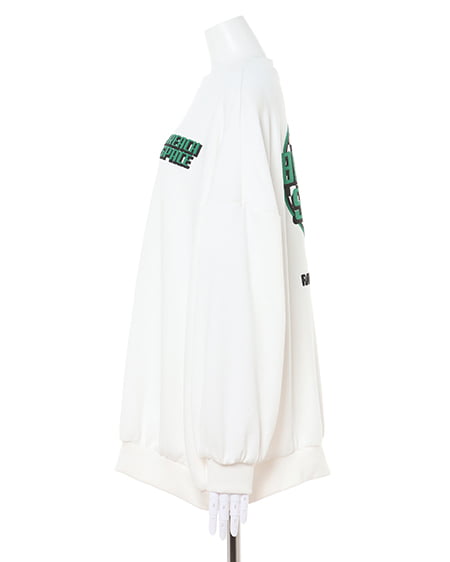 INGNI(イング) Backチェッカーサークルロゴスウェット/チュニックトップス オフホワイト