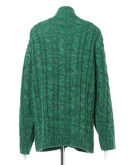 INGNI(イング) メランジケーブルVネックカーディガン グリーン