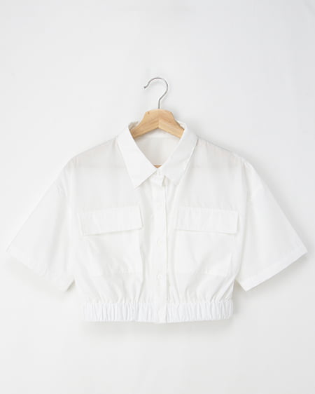 【5／21までの限定価格】裾ゴムショート半袖シャツ