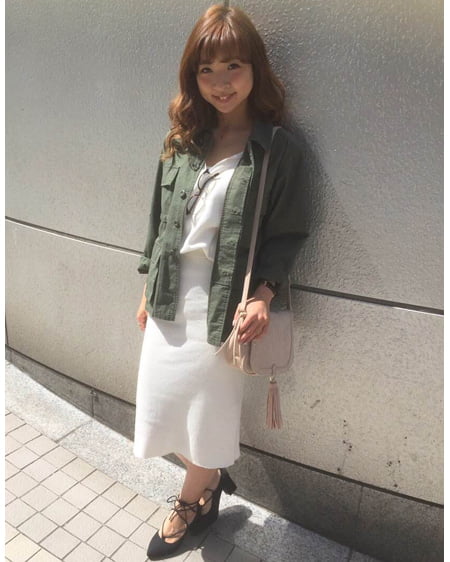 INGNI(イング) ミラノリブVネックニット アイボリー