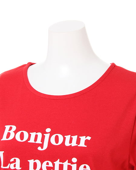 INGNI（イング） BonjourロゴTシャツ ｱｶ