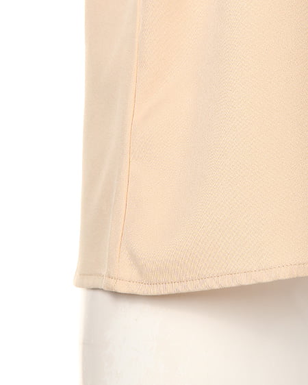 INGNI(イング) テロ生地ラッセルスリーブブラウス ベージュ