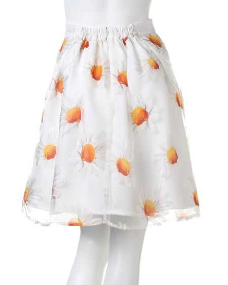 INGNI(イング) マーガレットオーガンジー/スカート オフホワイト