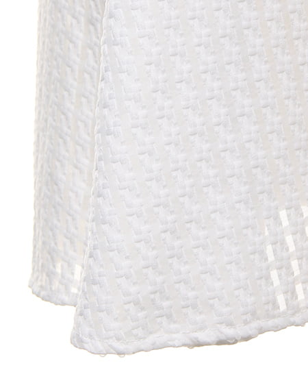 INGNI(イング) シアーチェックノースリシャツ/ワンピース オフホワイト