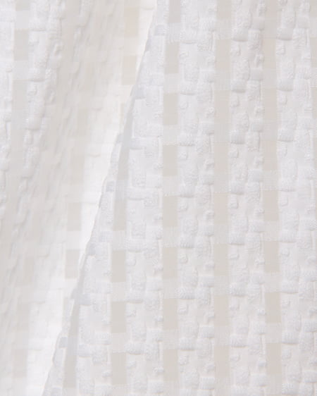 INGNI(イング) シアーチェックノースリシャツ/ワンピース オフホワイト