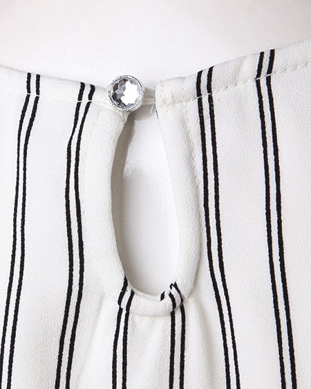 INGNI(イング) F&Fノースリ/ワンピース オフホワイト/ストライプ