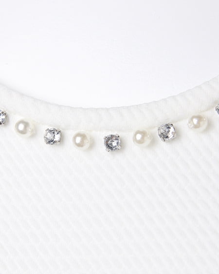 INGNI(イング) モノトーン花柄SKドッキング/ワンピース オフホワイト/オフホワイト