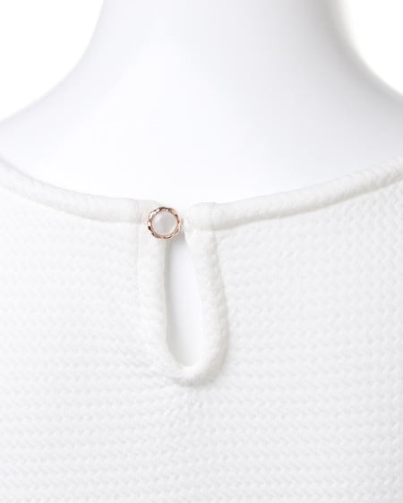 INGNI(イング) モノトーン花柄SKドッキング/ワンピース オフホワイト/オフホワイト