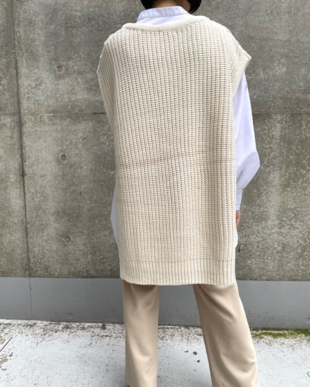 INGNI（イング） 横リボンケーブルベスト ｱｲﾎﾞﾘｰ