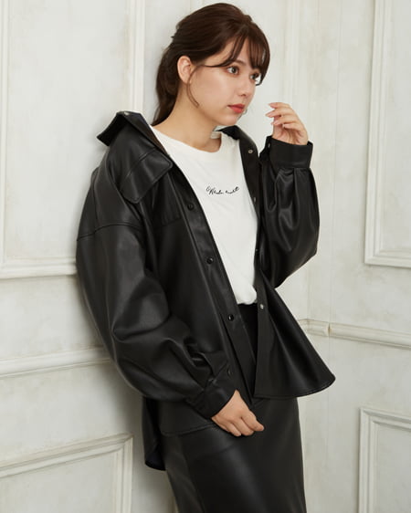 INGNI（イング） Backフォト肩スリットロングTシャツ ｵﾌﾎﾜｲﾄ