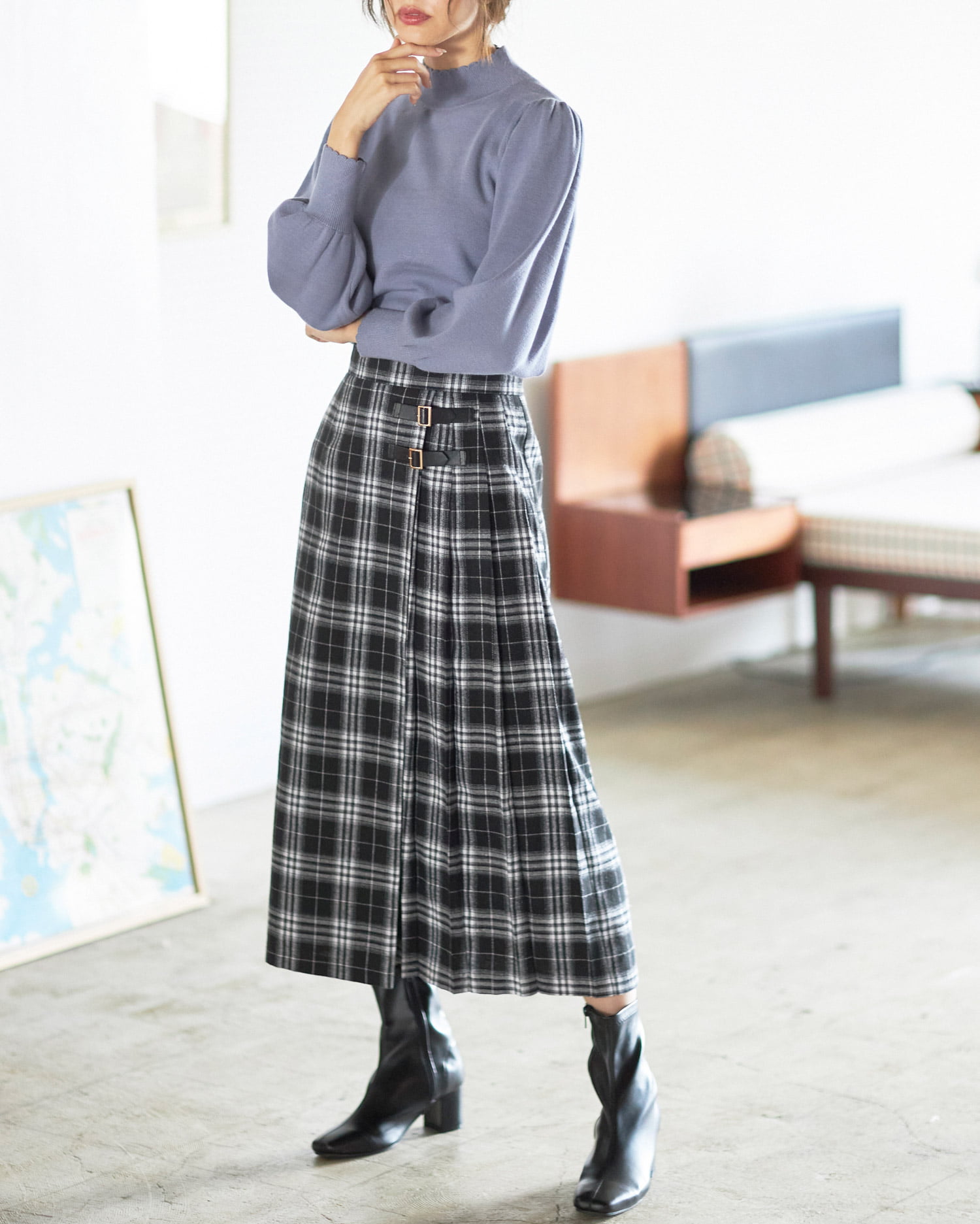 サイドベルトチェック柄／スカート｜INGNI(イング) 公式通販｜INGNI STORE