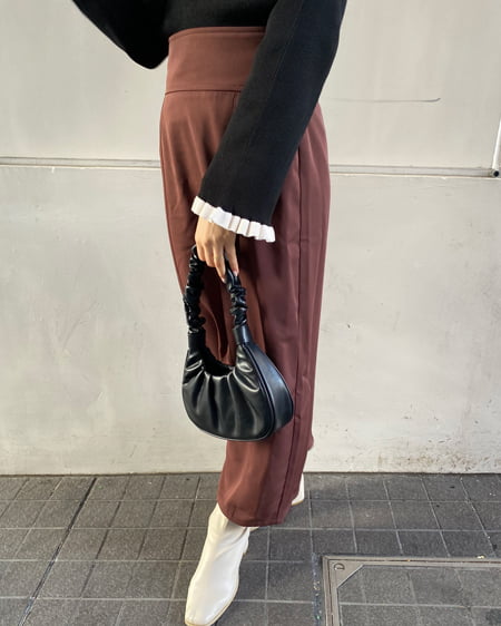 INGNI(イング) ギャザーミニハンドルバッグ クロ