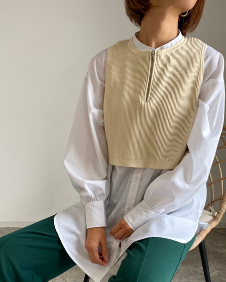 【WEB限定】ZIP使いリブベスト（ＯＵＴＬＥＴ）